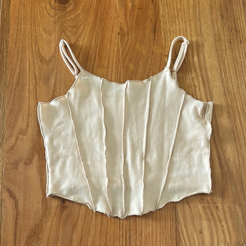 Cream Sleeveless Top